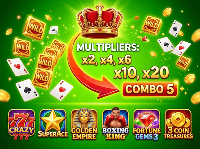 Mega Medusa Casino luxury gaming interface with gold and neon highlights
